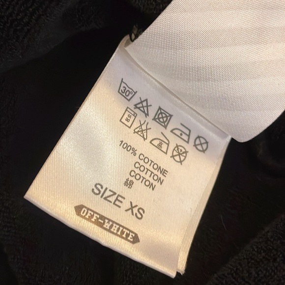 *RARE* OFF-WHITE c/o VIRGIL ABLOH Flower Power Black Oversized Hoodie Sweatshirt - Picture 6 of 7